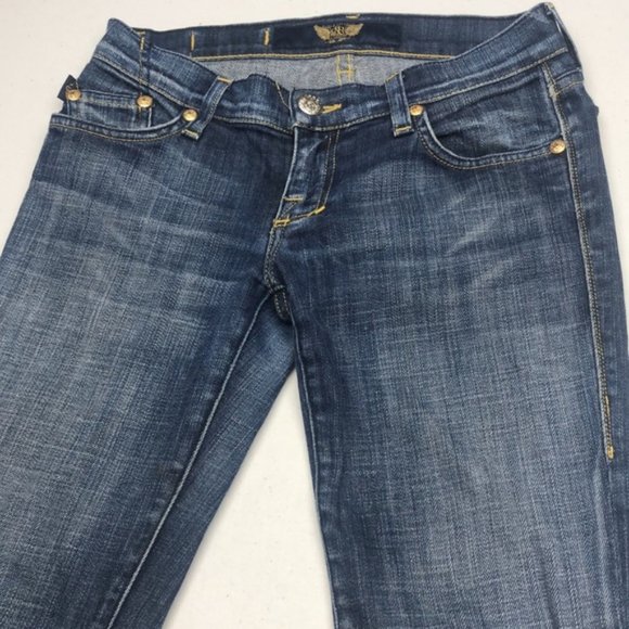 VINTAGE ROCK & REPUBLIC KASANDRA SLIM STRAIGHT JEANS 25x28 MADE IN USA 🇺🇸 - Picture 5 of 13